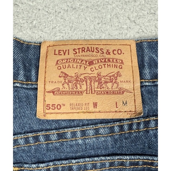 Vintage 90s Levis 550 Relaxed Fit Tapered Leg Jeans Women Size 18 Blue Denim USA - Picture 6 of 12